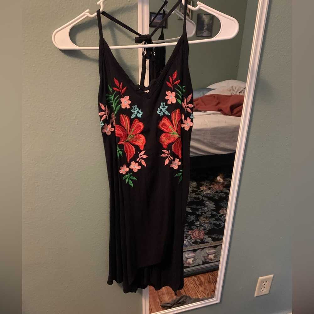 Black mini dress